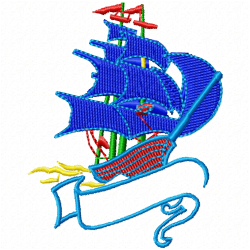 Boats Embroidery Design 6 Boats Embroidery Design 6